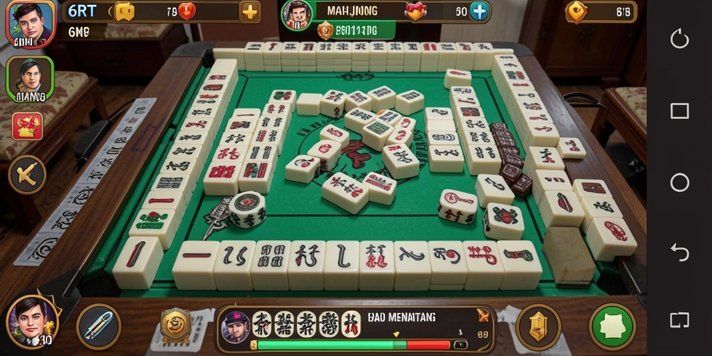Screenshot utama 6RT menampilkan gameplay Mahjong yang seru dan interaktif.