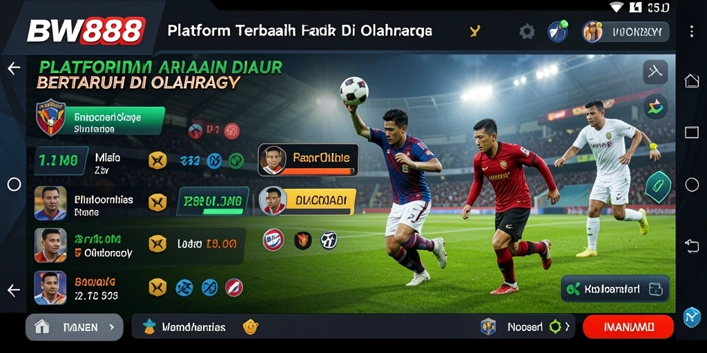 Screenshot BW888 menampilkan antarmuka taruhan olahraga yang menarik.