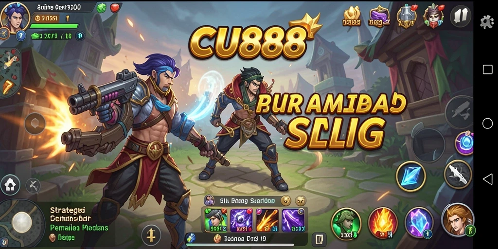 Screenshot CU888 menampilkan momen epik dalam strategi SLG.