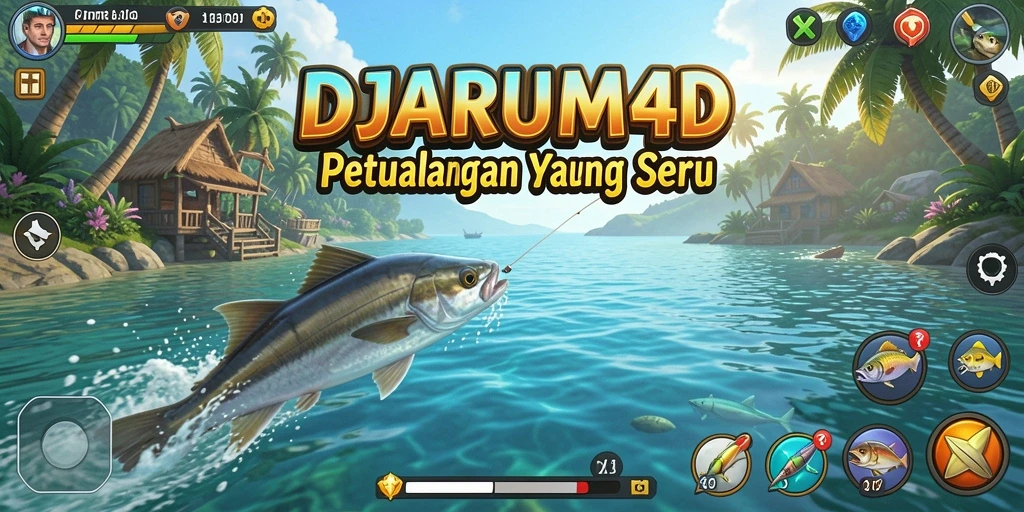 Tampilan gameplay DJARUM4D yang seru saat memancing ikan.