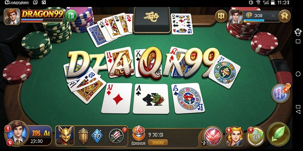 Tampilan menarik dari gameplay QiuQiu di DRAGON99.