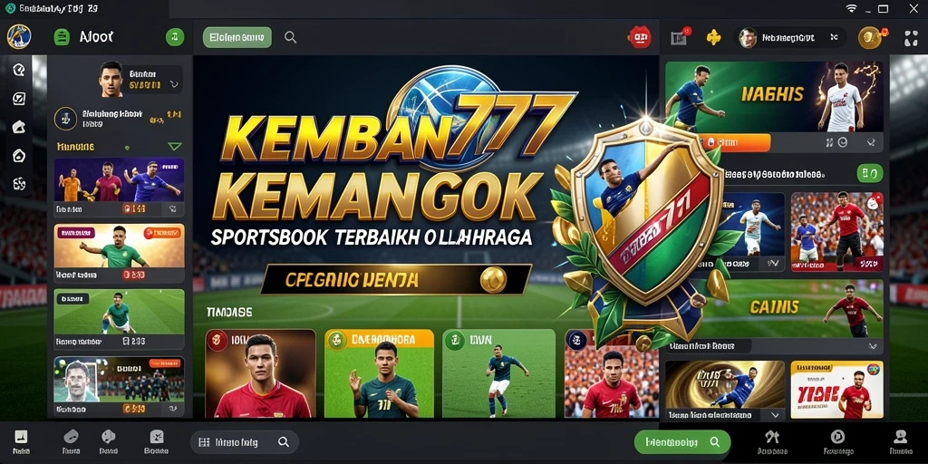 Screenshot utama KEMBANG777 menampilkan antarmuka sportsbook yang menarik.