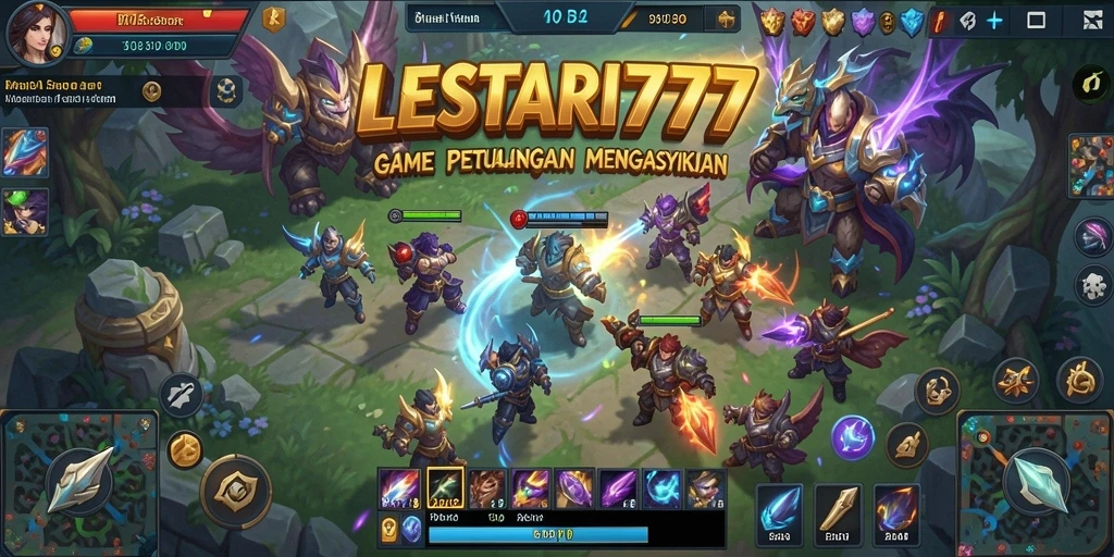 Tampilan seru dari gameplay MOBA di LESTARI777.