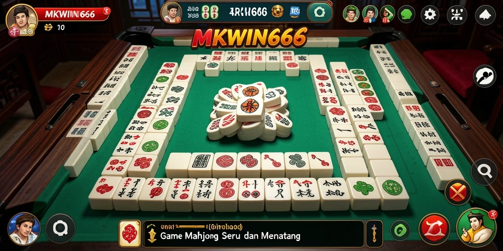 Screenshot MKWIN666 menampilkan aksi seru permainan Mahjong.
