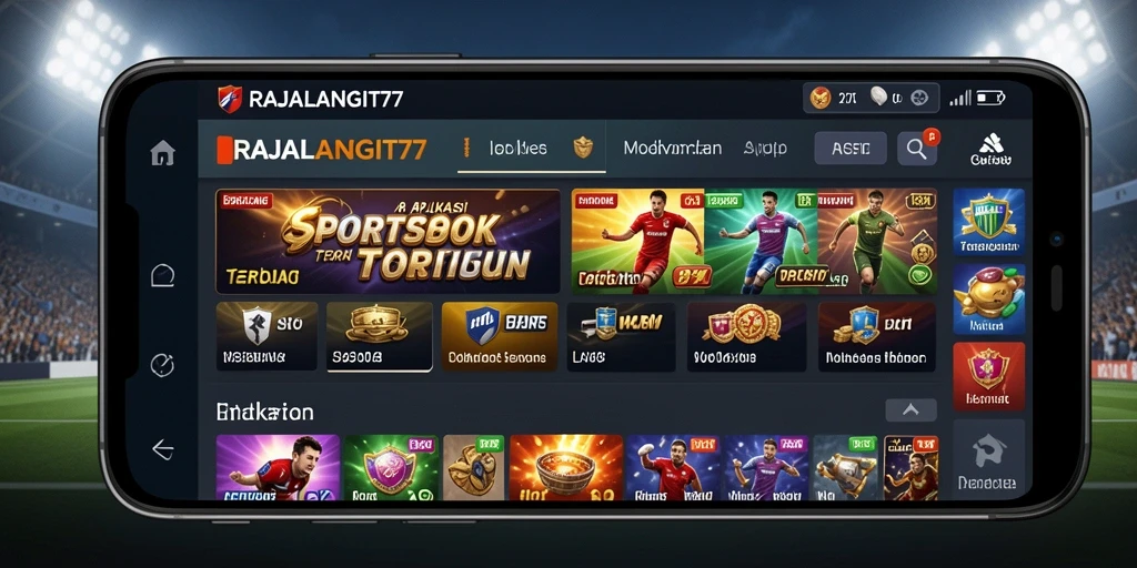 Tampilan utama gameplay taruhan RAJALANGIT77 yang menarik.