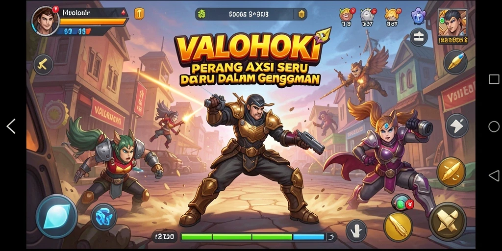 Tampilan gameplay seru dari VALOHOKI di medan perang.